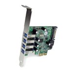 StarTech.com Tarjeta Adaptador PCI Express PCI-E USB 3.0 con UASP de 4 Puertos, SKU PEXUSB3S4V. Ideal para mejorar el rendimiento de USB en dispositivos SATA.