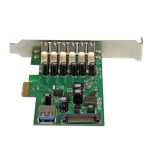 Adaptador de tarjeta PCI Express StarTech.com con 7 puertos USB 3.0, perfil bajo o completo, SKU: PEXUSB3S7