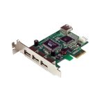 StarTech.com Adaptador Tarjeta PCI Express de Perfil Bajo USB 2.0 de Alta Velocidad con 3 Puertos Externos y 1 Interno, SKU PEXUSB4DP