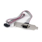 StarTech.com Adaptador de 0.4m con cabezal serial DB9 RS232 a IDC de 10 pines para placa base de perfil bajo, SKU PLATE9M16LP
