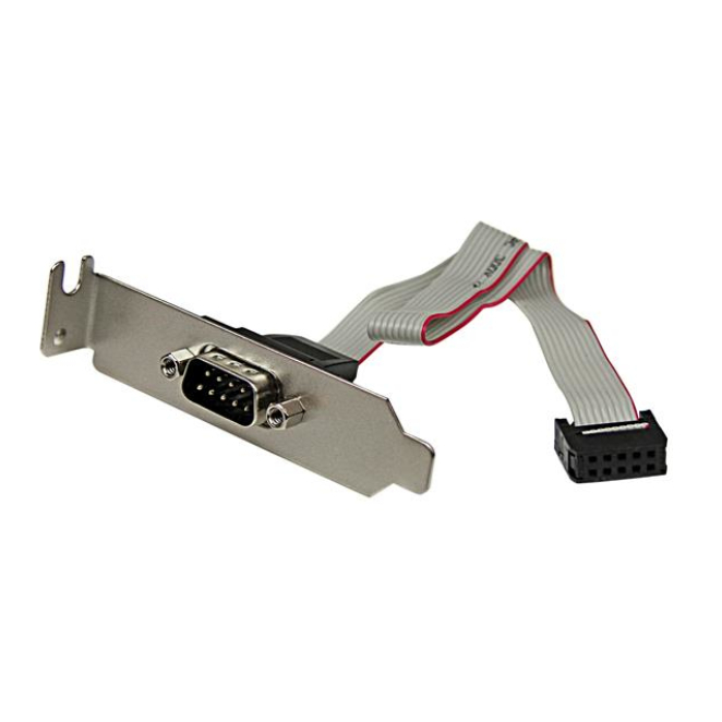 StarTech Placa de Ranura Serie Macho 9 Pines para Cabezal Placa 10 Pines Imagen de la StarTech.com Placa para Ranura Serie Macho de 9 Pines a Cabezal de Placa Base de 10 Pines, SKU PLATE9MLP