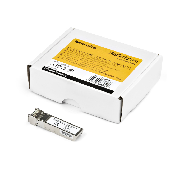 StarTech.com Módulo Transceptor SFP+ Compatible con PLUS-LR de Palo Alto Networks - 10GBASE-LR - Fibra Monomodo (SMF) de 10GbE - SFP+ Ethernet Gigabit de 10Gb - LC - 10km - 1310nm - DDM 3 StarTech.com Módulo Transceptor SFP+ cerrado