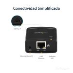 Servidor de Impresión en Red StarTech.com con Ethernet 10 y 100 Mbps y USB 2.0 con LPR, SKU PM1115U2