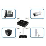 Inyector de Alimentación PoE Power over Ethernet Midspan de StarTech.com con 4 puertos Gigabit RJ45, compatible con 802.3 at af. SKU: POEINJ4G
