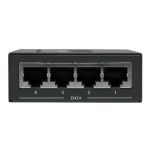 Inyector de Alimentación PoE Power over Ethernet Midspan de StarTech.com con 4 puertos Gigabit RJ45, compatible con 802.3 at af. SKU: POEINJ4G