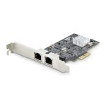 StarTech.com tarjeta PCI Express de red Ethernet con 2 puertos NBASE-T 2,5G, modelo NIC I225-V, SKU PR22GI-NETWORK-CARD, para ordenadores de sobremesa
