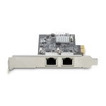 StarTech.com tarjeta PCI Express de red Ethernet con 2 puertos NBASE-T 2,5G, modelo NIC I225-V, SKU PR22GI-NETWORK-CARD, para ordenadores de sobremesa