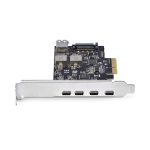 StarTech.com Tarjeta PCIe con 5 puertos USB 3.2 de 10Gbps, 4 USB-C y 1 USB-A, SKU PS4C3IA3-USB-C-CARD, compatible con Windows, Mac y Linux