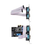 Imagen de la StarTech.com Tarjeta Serie PCI Express de 4 Puertos DB9 - Serial RS232/RS422/RS485 con SKU PS74ADF-SERIAL-CARD. Incluye brackets de perfil bajo y es compatible con Windows y Linux.