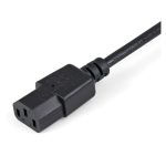 StarTech.com Cable de 1 metro de extensión de alimentación, 10 amperios, 125 voltios, 18 AWG, con conector IEC-320-C14 a IEC-320-C13 para fuente de alimentación. SKU PXT1001M
