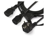 StarTech.com cable de 2 metros de alimentación en Y, tipo EU Schuko a 2x C13, 10A 250V, SKU: PXT101YEU2M