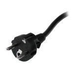 Cable de alimentación StarTech.com de 2 metros, 16AWG, EU Schuko a C19, 16A 250V, SKU PXTEUC192M, ideal para impresoras y fuentes de alimentación en Europa.