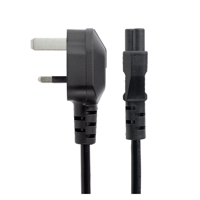 StarTech.com Cable de 2m de Alimentación para Portátiles, Enchufe BS1363 a C5, 2,5A 250V, 18AWG, Cable para Cargador, Cable Hoja de Trébol Mickey Mouse, Adaptador para Reino Unido, UL 3 StarTech.com Cable de Alimentación en uso