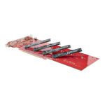 StarTech.com QUAD-M2-PCIE-CARD-B tarjeta adaptador de interfaz interno PCIe M.2 con cuatro ranuras para SSD