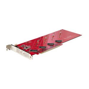 StarTech.com QUAD-M2-PCIE-CARD-B tarjeta adaptador de interfaz interno PCIe M.2 con cuatro ranuras para SSD