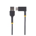 Cable de carga rápida StarTech.com de 2m, USB-A a USB-C, resistente con fibra de aramida, 3A, negro, SKU R2ACR-2M-USB-CABLE