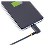 StarTech.com Cable USB-C de 15cm con ángulo recto, carga rápida, PD 60W y 3A, SKU R2CCR-15C-USB-CABLE