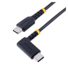 StarTech.com Cable USB-C de 30cm en ángulo recto, alta resistencia, carga rápida, 60W, 3A, SKU R2CCR-30C-USB-CABLE