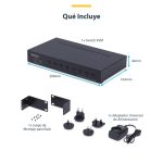 StarTech Switch KVM de 8 puertos HDMI 4K 60Hz, Hub USB de 4 Puertos, SKU R8AH202-KVM-SWITCH