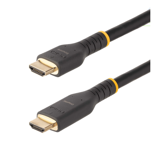 StarTech 10m HDMI Activo 4K 60Hz con Fibra de Aramida Cable HDMI activo de 10 metros de StarTech con soporte para HDMI 2.0, 4K a 60Hz, resistente con fibra de aramida. SKU RH2A-10M-HDMI-CABLE.