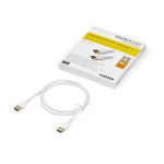 StarTech.com Cable de 1m HDMI 2.0 Certificado Premium de alta velocidad con Ethernet, durable, UHD 4K 60Hz, con Fibra de Aramida, HDMI 2.0, TPE, blanco - SKU RHDMM1MPW