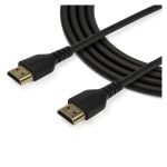 Cable HDMI 2.0 de 2 metros StarTech, certificado premium, alta velocidad con Ethernet, UHD 4K 60Hz, duradero con fibra de aramida, SKU RHDMM2MP