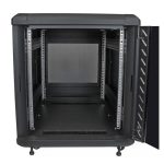 StarTech.com Armario Rack para Servidores 12U de 19 pulgadas, 4 columnas, con cerradura, seguro y ruedas. SKU: RK1236BKF