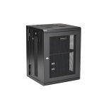 StarTech.com Armario Rack de Pared 15U 19 pulgadas, 4 Columnas, Estante 1U, bisagra, ventilación, SKU RK1520WALHM