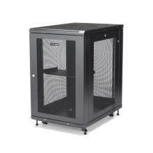 StarTech.com Armario Rack para Servidores 18U de 19 pulgadas con cerradura y ruedas, SKU RK1833BKM. Rack de servidores seguro con carriles de montaje ajustables para equipo de red.