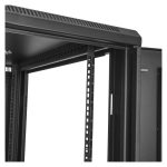 StarTech.com Armario Rack para Servidores 18U de 19 pulgadas con cerradura y ruedas, SKU RK1833BKM. Rack de servidores seguro con carriles de montaje ajustables para equipo de red.