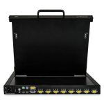 Consola KVM StarTech.com de 8 Puertos para Montaje en Rack, incluye Teclado QWERTY, Conmutador KVM con Monitor LCD de 17 pulgadas, SKU RKCONS1708K