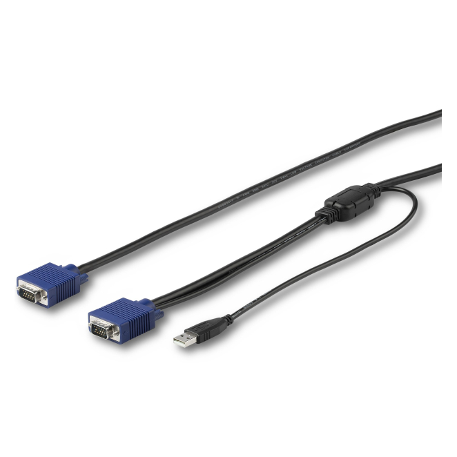 StarTech Cable KVM USB de 1,8m para Rack Imagen del StarTech Cable KVM USB de 1,8 metros, ideal para consolas de montaje en armario de rack. SKU: RKCONSUV6