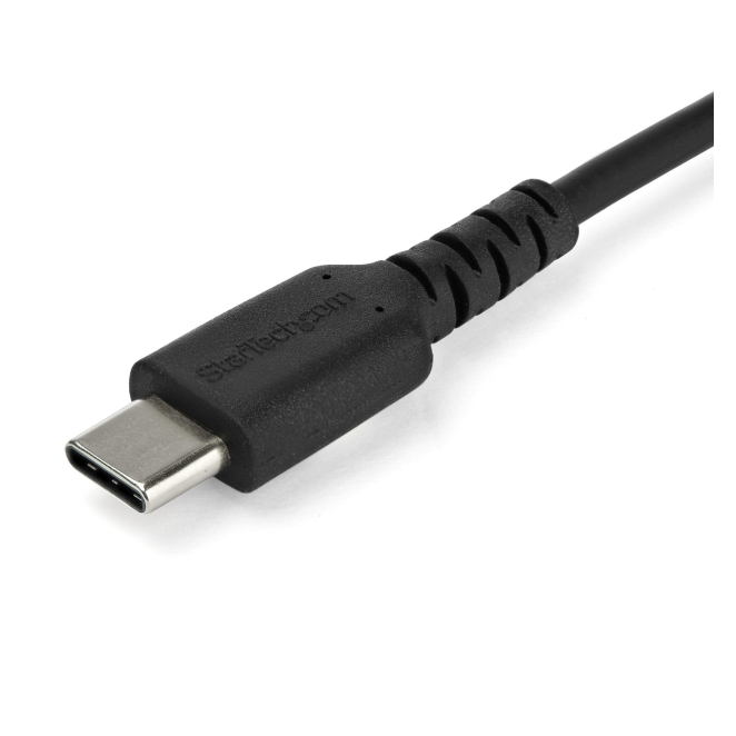 StarTech.com Cable de 2m de Carga USB C - de Carga Rápida y Sincronización USB 2.0 Tipo C a USB C para Portátiles - Revestimiento TPE de Fibra de Aramida M/M 60W Negro - iPad Pro Surface 2 StarTech.com Cable USB C duradero y flexible