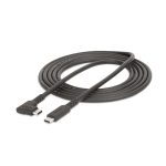 Cable de 2 metros USB-C de StarTech.com con diseño resistente y acodado a la derecha, soporta USB 3.2 Gen 1, transferencia de datos a 5 Gbps, modo Alt DP 4K 60Hz y PD 100W, SKU: RUSB315CC2MBR