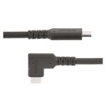 StarTech.com Cable USB-C de 1 metro con conexión acodada, soporta USB 10 Gbps y entrega de alimentación de 100W (5A). Compatible con modo alternativo de DP 8K 60 Hz y 4K 144 Hz. SKU: RUSB31CC1MBR