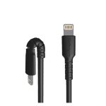 StarTech.com Cable Resistente USB-C a Lightning de 1 metro en color negro, con fibra de aramida resistente, certificado MFi de Apple para iPad y iPhone 12 - RUSBCLTMM1MB