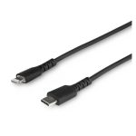 StarTech.com Cable Resistente USB-C a Lightning de 1 metro en color negro, con fibra de aramida resistente, certificado MFi de Apple para iPad y iPhone 12 - RUSBCLTMM1MB