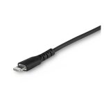 StarTech.com Cable Resistente USB-C a Lightning de 1 metro en color negro, con fibra de aramida resistente, certificado MFi de Apple para iPad y iPhone 12 - RUSBCLTMM1MB