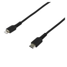 StarTech.com Cable Resistente USB-C a Lightning de 2 metros en color negro, ideal para sincronización y carga de dispositivos Apple como iPad y iPhone 12, SKU: RUSBCLTMM2MB