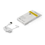 StarTech.com Cable USB-A a Lightning de 1 metro en color blanco acodado a 90 grados a la derecha, SKU RUSBLTMM1MWR, resistente y certificado MFi para iPhone