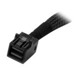 Imagen del cable StarTech.com Mini SAS interno a SATA de 1 metro (SKU: SAS43SAT1M), modelo SFF-8643 con 4 conectores SATA.