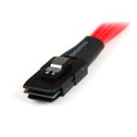 Cable de 1 metro StarTech.com SAS SFF 8087 a 4x SATA con cierre de seguridad, SKU SAS8087S4100, color rojo
