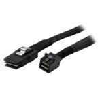 Imagen del cable StarTech.com Mini-SAS interno de 1 metro con conectores SFF-8087 a SFF-8643, SKU SAS87431M. Ideal para conexiones internas de alta velocidad.