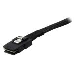 Imagen del cable StarTech.com Mini-SAS interno de 1 metro con conectores SFF-8087 a SFF-8643, SKU SAS87431M. Ideal para conexiones internas de alta velocidad.