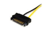 StarTech.com Cable Adaptador de 15cm de Alimentación SATA a Conector de 8 Pines de Corriente para Tarjeta Gráfica PCI Express, SKU SATPCIEX8ADP