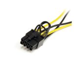 StarTech.com Cable Adaptador de 15cm de Alimentación SATA a Conector de 8 Pines de Corriente para Tarjeta Gráfica PCI Express, SKU SATPCIEX8ADP