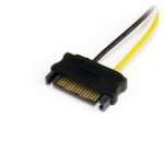 StarTech.com cable adaptador de 15 cm para alimentación SATA a conector de 6 pines, ideal para tarjetas gráficas PCIe, SKU SATPCIEXADAP