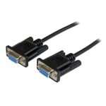 StarTech.com cable de módem serie RS232 DB9 null de 1 metro, con conectores hembra a hembra, color negro, SKU SCNM9FF1MBK