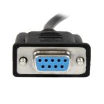 StarTech.com cable de módem serie RS232 DB9 null de 1 metro, con conectores hembra a hembra, color negro, SKU SCNM9FF1MBK