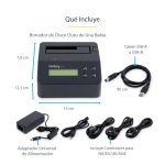 StarTech.com Borrador Autónomo USB 3.0 de 1 Bahía para Discos Duros o SSDs, SKU SDOCK1EU3P, con 9 modos de borrado y pantalla LCD